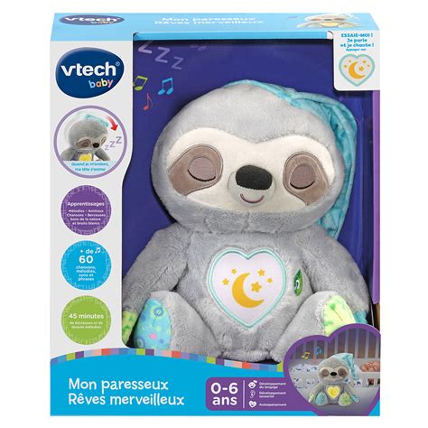 VTech Peluche musicale Mon paresseux Rêves merveilleux