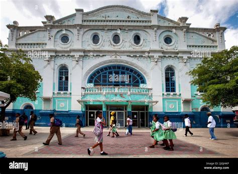 Jamaica, Kingston.The Ward Theatre, a 19th century building that still ...