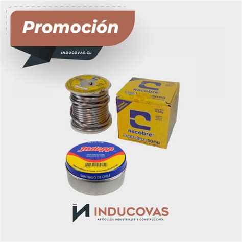 Pack Carrete De Soldadura NACOBRE 50 SN PB Pasta Para Soldar 500Gr