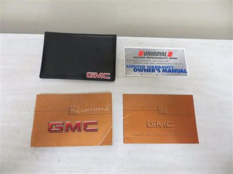 Purchase 1999 Gmc Jimmy Owners Manual In Aurora Colorado United States For Us 10 99