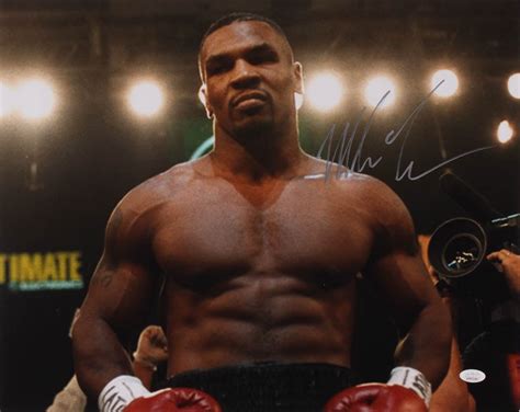 Mike Tyson Signed 16x20 Championship Photo Jsa Coa