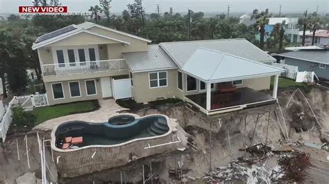 Multimillion Dollar Homes Collapsing Due To Hurricane Nicole Erosion