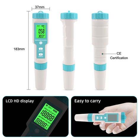 In Temp Orp Ec Tds Salinity S G Ph Meter C Mikroelectron