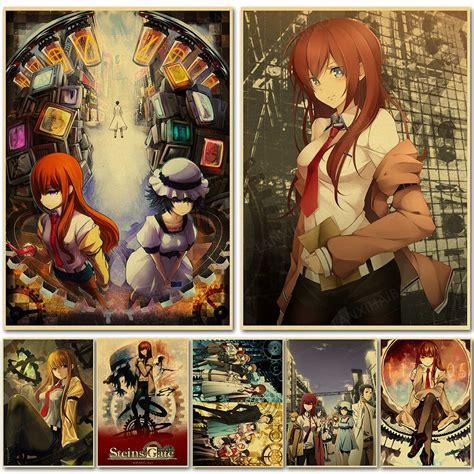 P Ster Cl Sico De Anime Steins Gate Papel Kraft Retro Carteles De