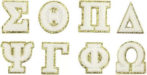 Amazon Glitter Alpha Greek Letter Patches Kappa Iron On Greek