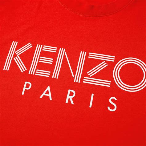 Kenzo Paris Logo Tee Medium Red End Us