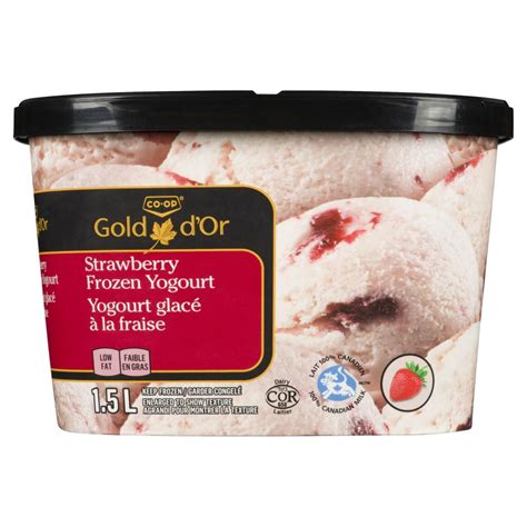 Co Op Gold Strawberry Frozen Yogurt 15l Canadian Goodness