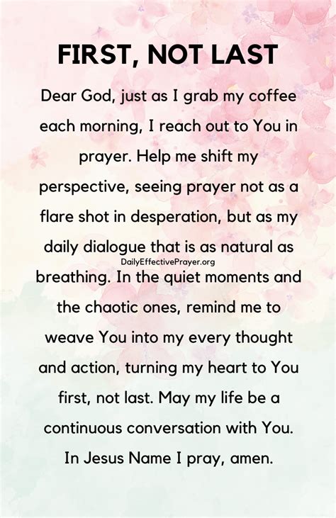 A Daily Prayer To Put Praying To God First Not Last 🙏 Rprayerteamamen