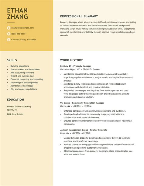 Commercial Real Estate Resume Template Prntbl Concejomunicipaldechinu