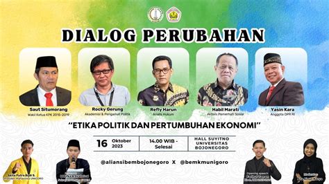 Live Rocky Gerung Dkk Bahas Etika Politik Dan Spirit Perubahan Di