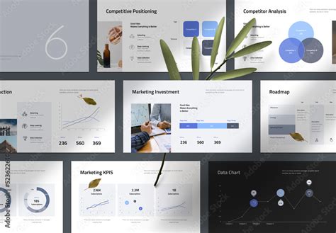 Marketing Plan Presentation Layout Stock Template | Adobe Stock