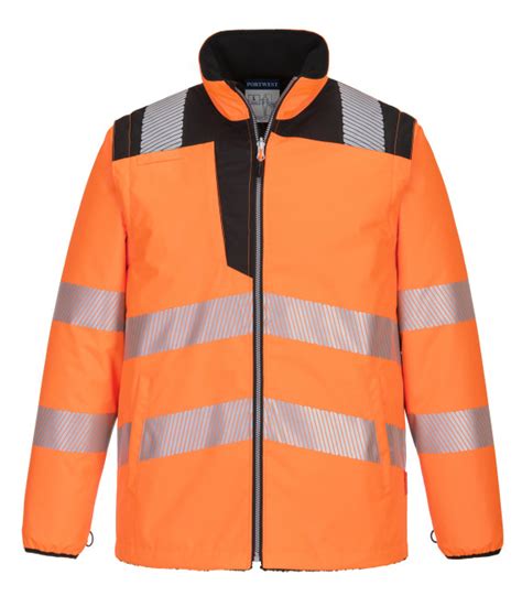 Parka Pw Hi Vis En De Travail Orange Noir Portwest Achat Vente