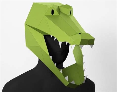 King Mask Pdf Template Low Poly Paper Mask Lacrafta