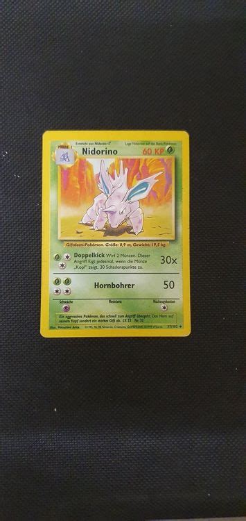 Nidorino Base Set Pokemon Kaufen Auf Ricardo