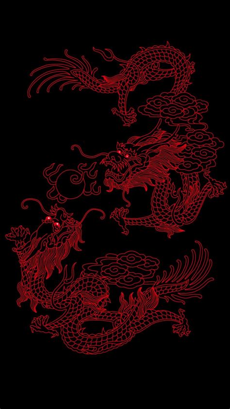 Dragon Dragon Wallpaper Iphone Red And Black Wallpaper Dark