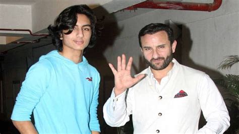 See Pics Saif Ali Khan Rings In His 46th Birthday With Son Ibrahim