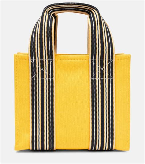 Loro Piana The Suitcase Stripe Mini Canvas Tote Bag Loro Piana