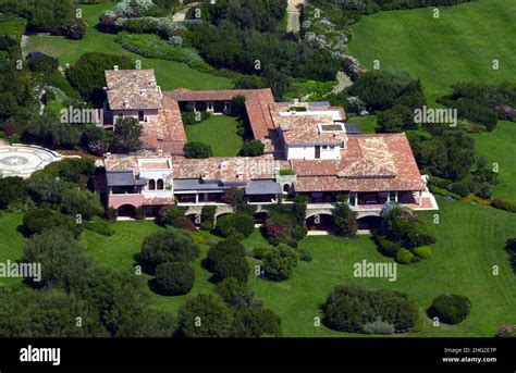 An ariel view of Silvio Berlusconi's villa Certosa in Sardinia Stock Photo - Alamy