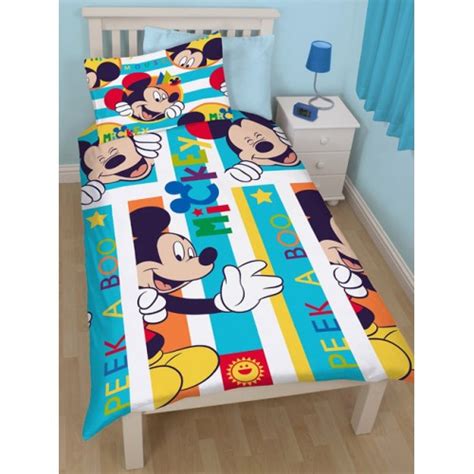 Mickey Mouse Boo Single Rotary Quilt Cover And Pillowcase Set