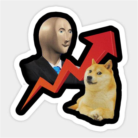 stonks and doge - Stocks - Sticker | TeePublic