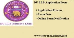 DU LLB Application Form 2023 Apply Online Entrance Exam Dates