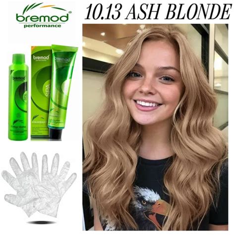 BREMOD 10 13 ASH BLONDE Permanent Hair Color 100ml Set With Oxidizer