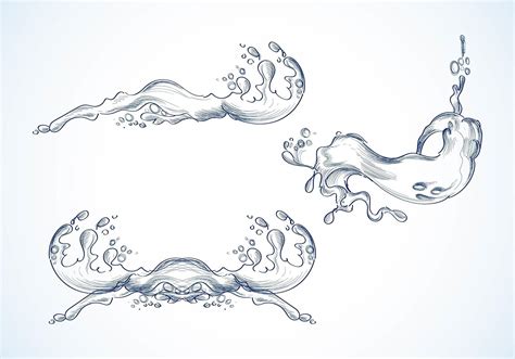 Different sea waves sketch set 1241733 Vector Art at Vecteezy