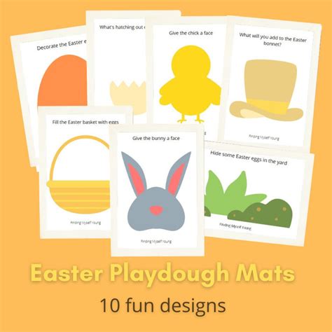 Easter Playdough Mats Printable Playdoh Mats Eggs Nest Etsy Australia