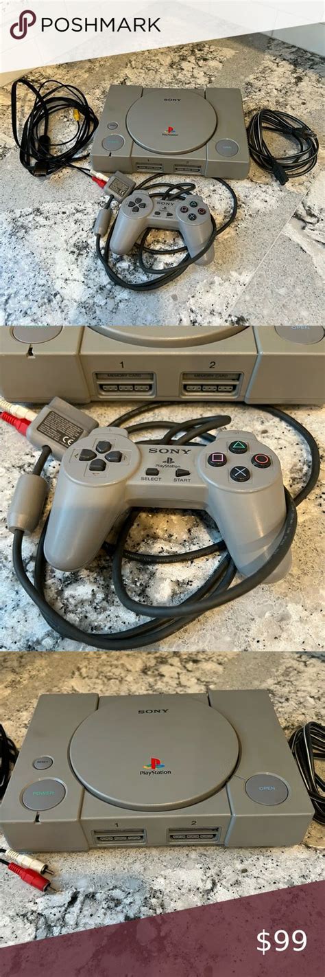 Sony playstation one console with controller and cables, tested ...