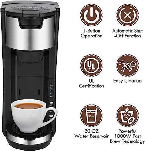 Compare Single Serve Coffee Maker For K Cup And Ground Coffee 6 To 14 Oz Brew Sizes Small Coffee