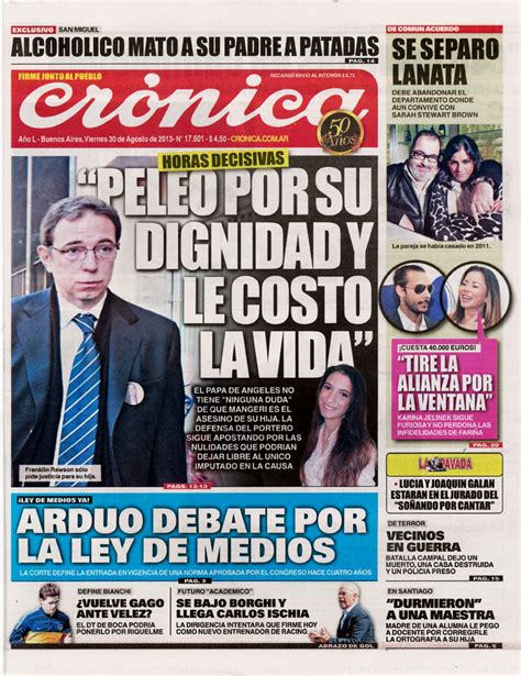 Tapa Del Diario Diario Crónica Nexofin