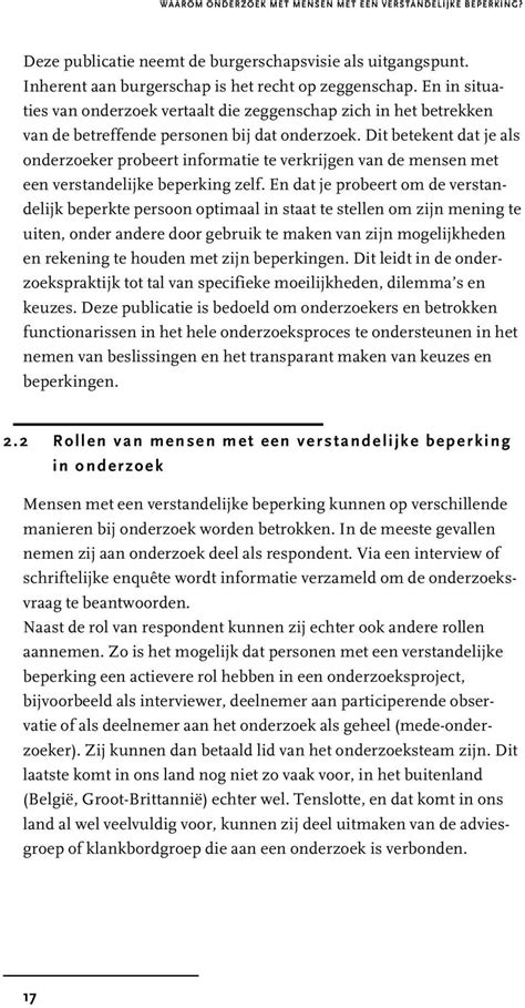 Onderzoek Met Mensen Met Een Verstandelijke Beperking Pdf Gratis Download