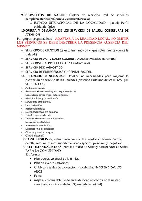 Estructura Para El Dx De Salud Rural Pdf