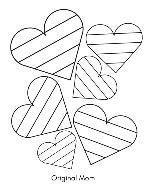 Rainbow And Hearts Coloring Pages