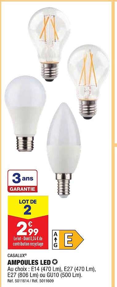 Promo Ampoules Led Casalux Chez Aldi ICatalogue Fr