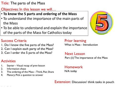 The Parts Of Mass Printable