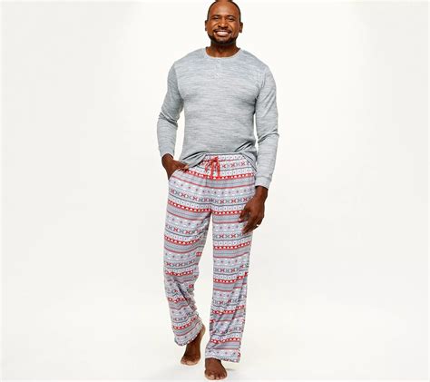 Muk Luks Mens Regular Butter Knit Matching Pajama Set