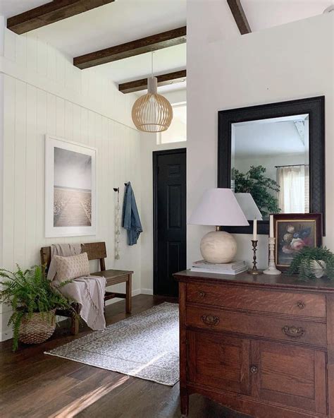 Wood Beam Ceiling In Vertical Shiplap Entryway Soul Lane