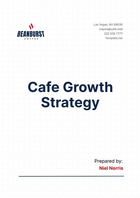 Free Cafe Growth Strategy Template to Edit Online