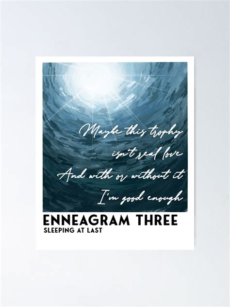 Enneagram Three Sleeping At Last Poster For Sale By Jodiecreates