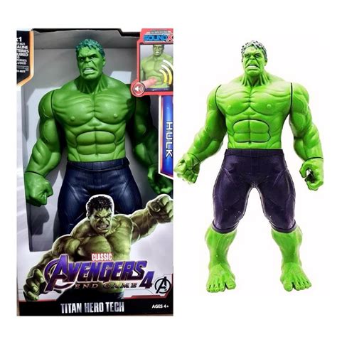 Incrivel Hulk Boneco - Boneco Grande Super Herói Incrivél Hulk 30cm Articulado Com Som e Led ...