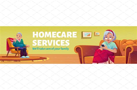 Homecare services poster, home care | Healthcare Illustrations ...