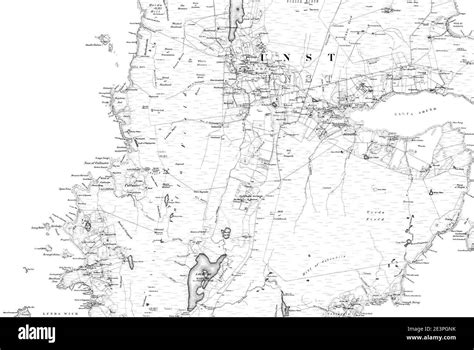 Map Of Shetland Sheet 005 Ordnance Survey 1880 1882 Stock Photo Alamy