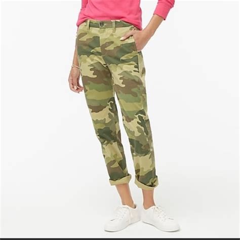 J Crew Pants Jumpsuits Nwt Jcrew High Rise Camo Chinos Poshmark