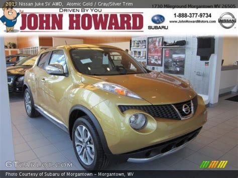 Atomic Gold 2013 Nissan Juke Sv Awd Graysilver Trim Interior