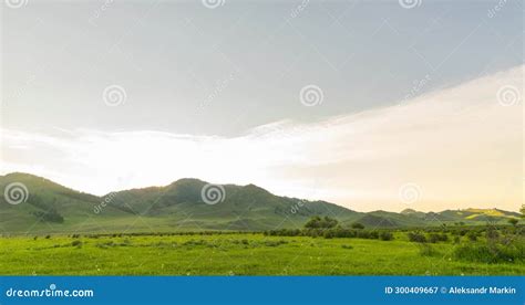 Mountain Meadow Time Lapse At The Summer Or Autumn Sunset Time Wild