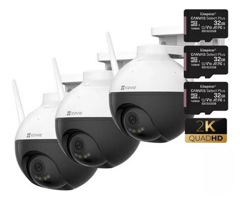 Kit X Camara De Seguridad Ip Wifi Ezviz Exterior Gb