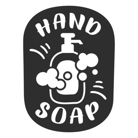 Hand Soap Bathroom Label Black Transparent Png And Svg Vector File