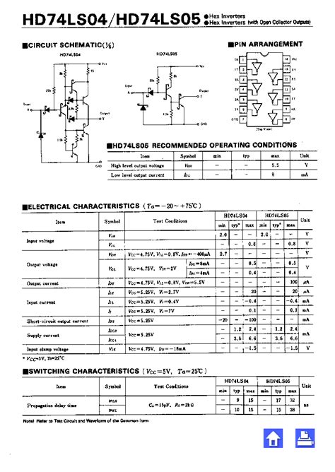 Hd Ls Datasheet Pages Hitachi Ouadruple Input Positive