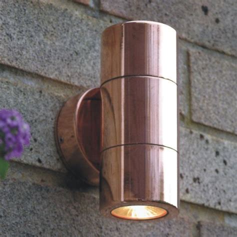 Elipta Compact Up Down Outdoor Wall Light Natural Copper V Gu